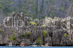 limestone cliff in palawan