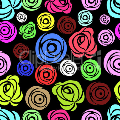 Seamless  flower background with rose