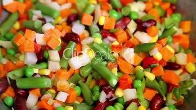 cooking fresh vegetable mix