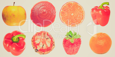 Retro look Food collage