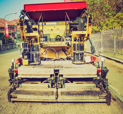 Retro look Road works