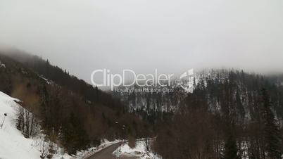 cloud smoke in Slovakia mountain Jasna