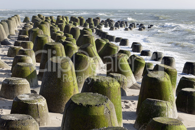 Tetrapoden,Küstenschutz auf der Insel Sylt,Schleswig-Holstein,D