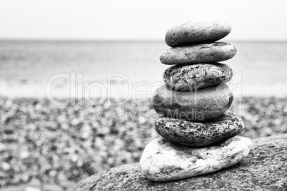 STeinmännchen am Strand der Ostsee, Schleswig-Holstein,Deutschl