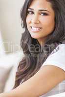 beautiful hispanic woman smiling