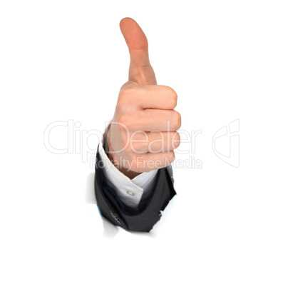 businessman hand ok