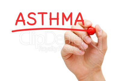 asthma red marker