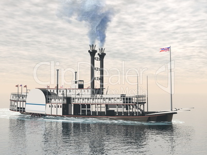 old riverboat - 3d render