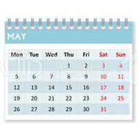 calendar sheet for may