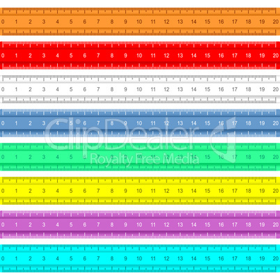 Multicolored rulers