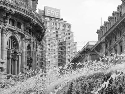 Black and white Piacentini skyscraper