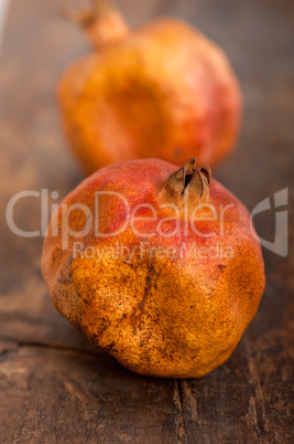 dry and old pomegranates