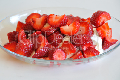 strawberries and yogurt