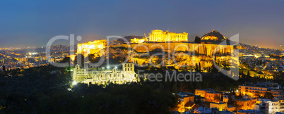 Scenic overview of Athens with Acropolis