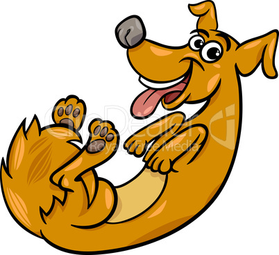 cute playful dog cartoon illustration