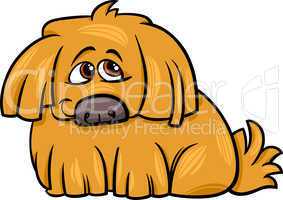 cute hairy dog cartoon illustration