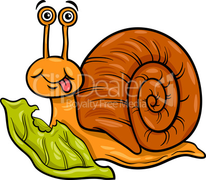 snail and lettuce cartoon illustration