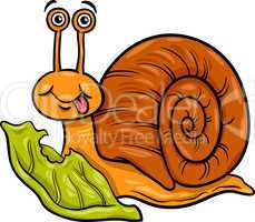 snail and lettuce cartoon illustration