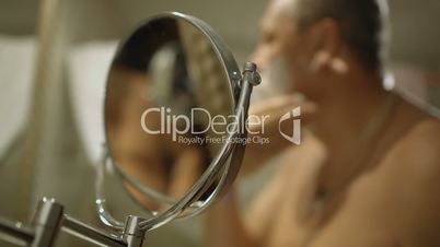 Man preparing for shaving