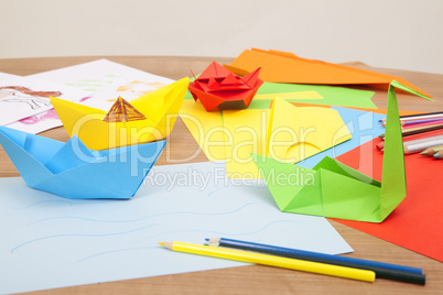 fold colorful paper