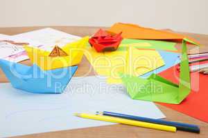 fold colorful paper