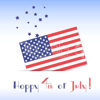 Greeting card to the American Independence Day