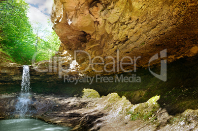 waterfall in the mountain