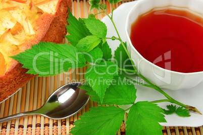 cake and tea breakfast.