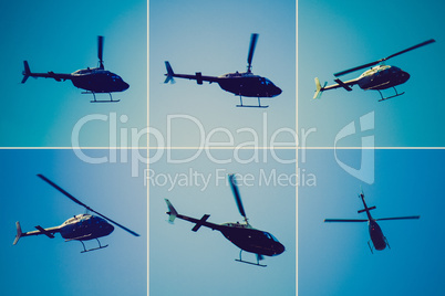 Retro look Helicopter aircraft