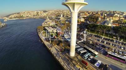 Uskudar view from near the radar tower in Istanbul, Turkey