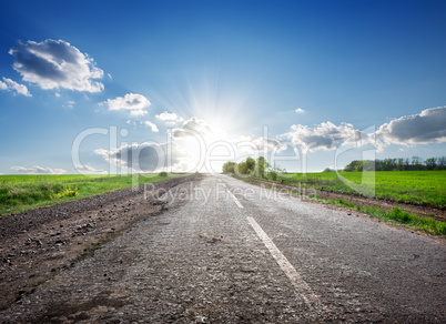 Highway and sunlight