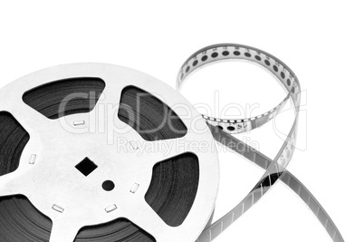 old film strip isolated on white background