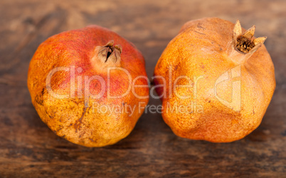 dry and old pomegranates