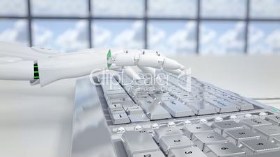 hand of a robot in action