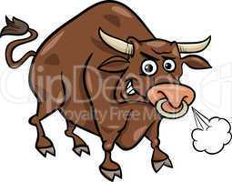 bull farm animal cartoon illustration