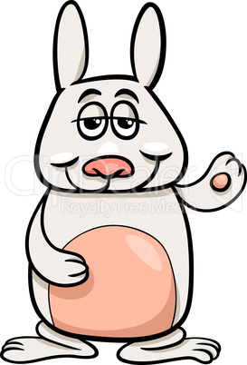 funny rabbit character cartoon illustration