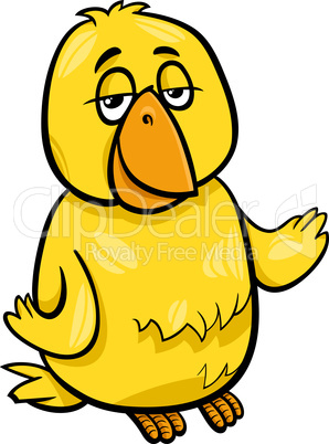 canary bird character cartoon illustration