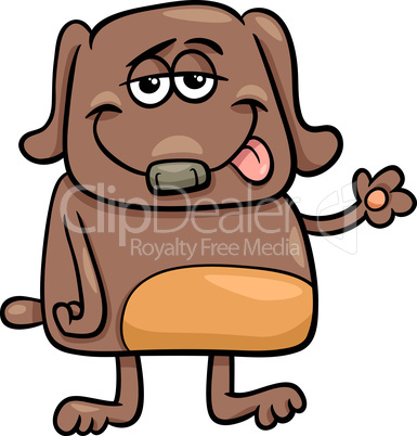 funny dog character cartoon illustration