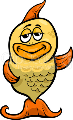 golden fish cartoon illustration