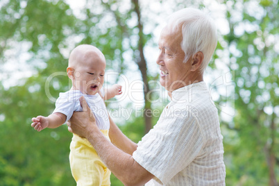 asian grandfather and grandson