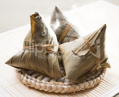 asian sticky glutinous rice dumplings