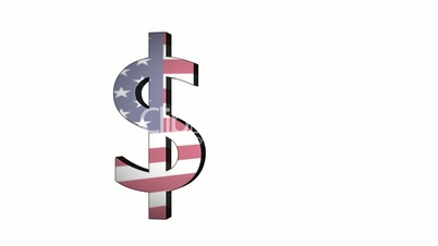 USA Dollar Flag Reflection