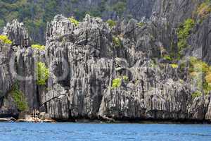 limestone cliff in palawan