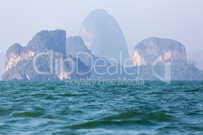 rocky tropical sea landscape