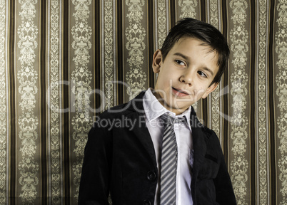 Boy in vintage suit