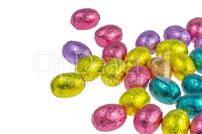 colorful chocolate easter eggs