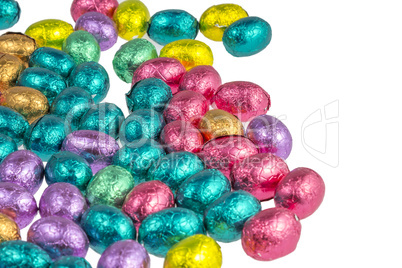 colorful chocolate easter eggs