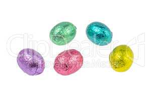 colorful chocolate easter eggs