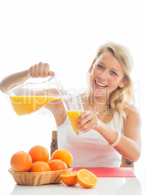 Frühstück mit Orangensaft