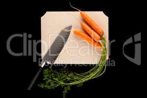 carrot with knife